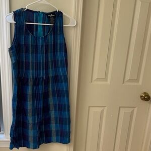 Positive Attitude Teal and Purple Plaid Dress (60s Vintage)